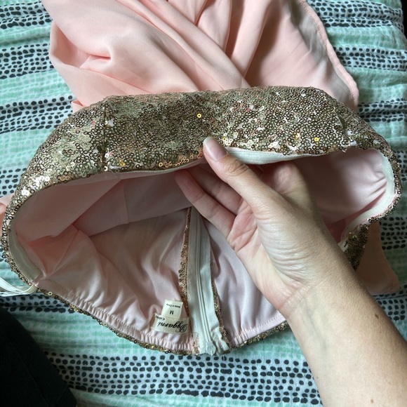 Bling mini cocktail Vegas dress pink champagne - Picture 7 of 7